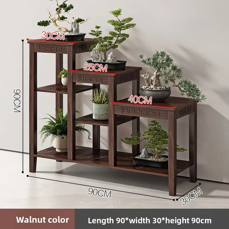 New Chinese flower rack, living room floor-to-ceiling indoor flower table, flower pot rack antique rack, ornament tea room rack. Oasis Select 90 High B