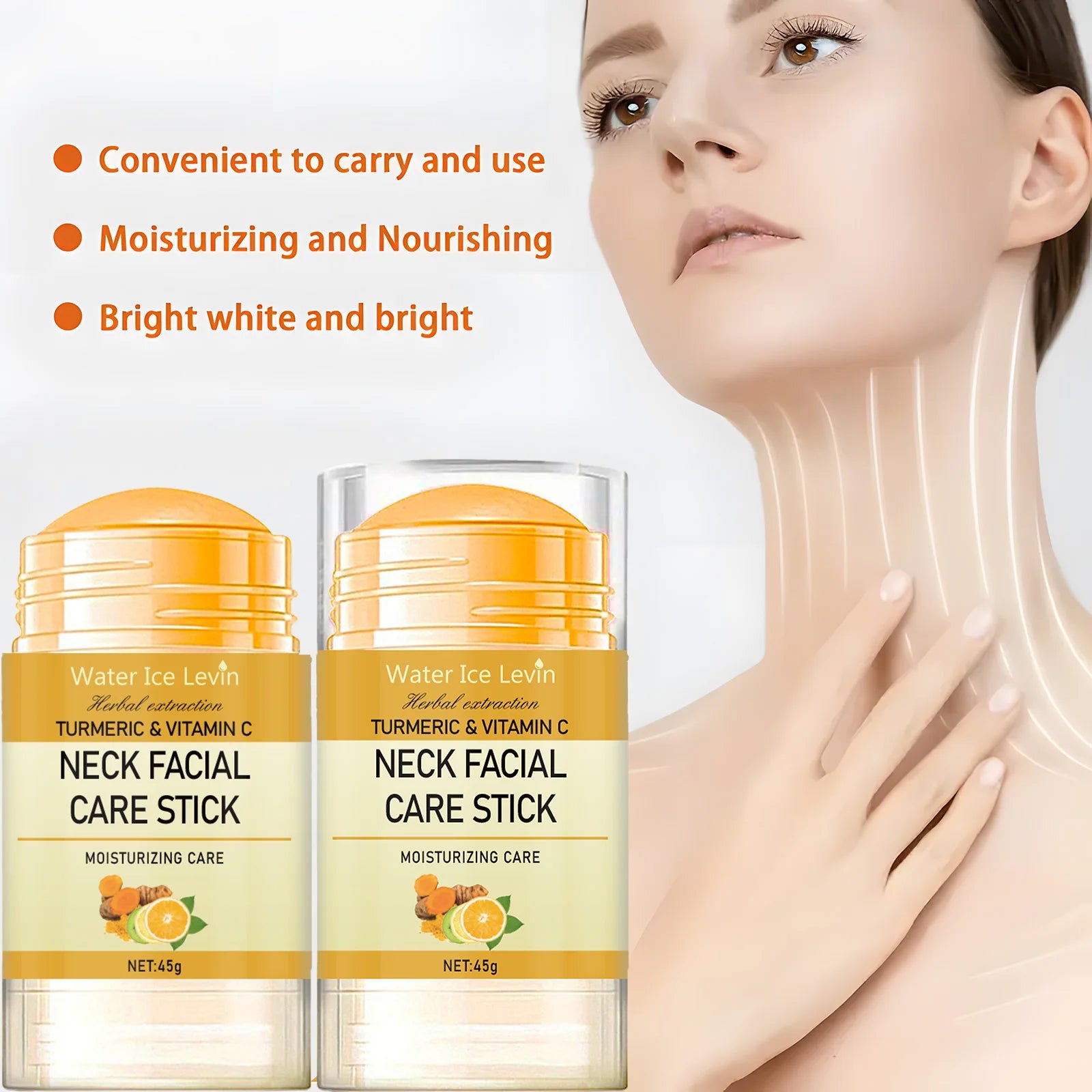 Turmeric&Vitamin C Neck Facia Care Wrinkle Lines Lifting Whitening Tighten Double Chin Anti-age Rejuvenation Skin Care Product Oasis Select