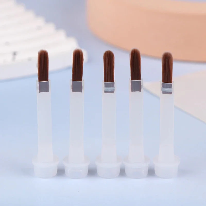 5/10/20Pcs Disposable Nail Polish Brush For 15ml Nail Polish Bottle Replacement Brush Brown Hair Nail Art Brush Applicators Oasis Select