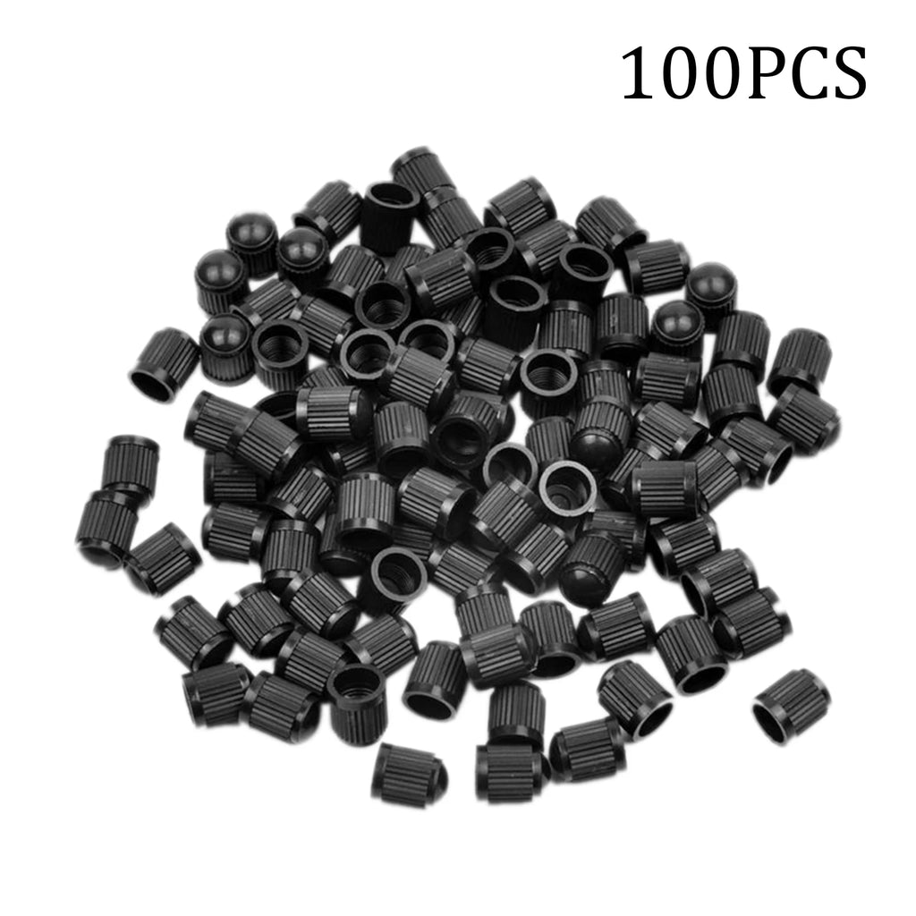 Car 100pcs Tubeless Tire Valve Valve Cap Car Tire Valve Cap Car Truck Bicycle MTB Dust Cap Oasis Select black China Mainland