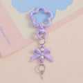 5pcs Candy Color Metal Metal Lanyard Snap Hook Lobster Clasp Bow Charms with Screw Eye Pins for DIY Keychain Crafts Jewelry Make Oasis Select Purple