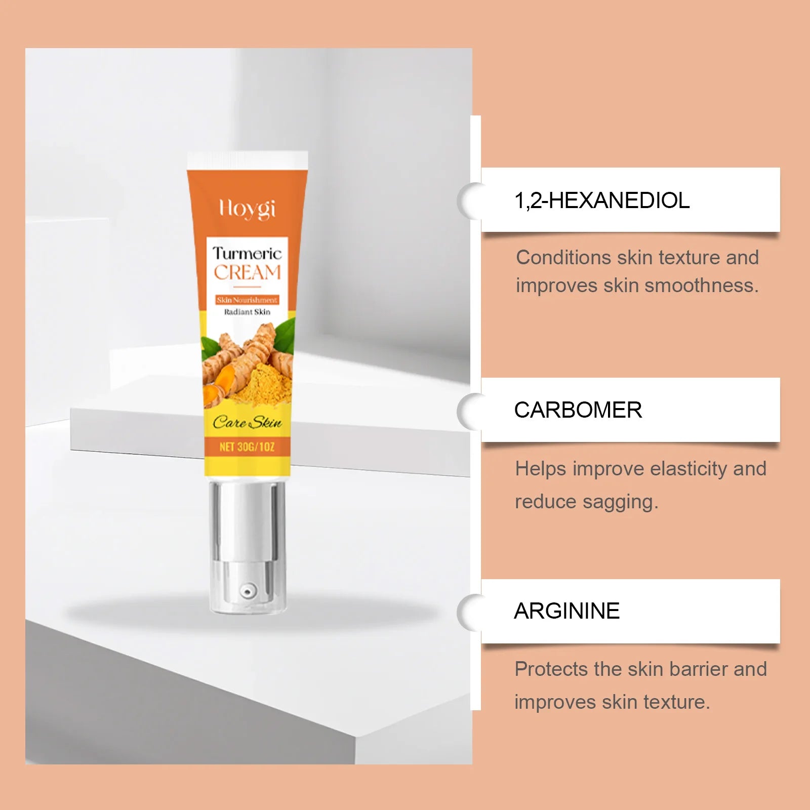 Hoygi Turmeric Brightening Skincare Set – Cream & Cleanser Brightening Skincare Set Oasis Select