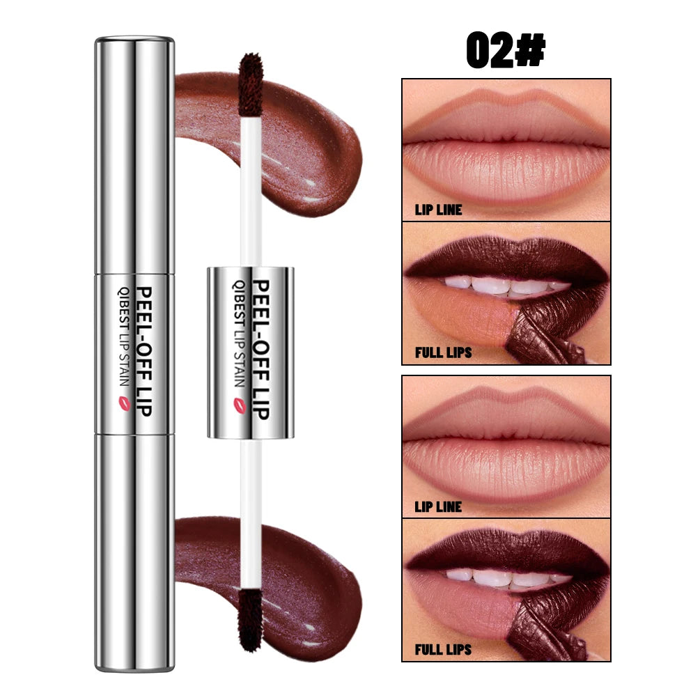 QiBest Peel-Off Lip Stain & Liner – Waterproof, Long-Lasting