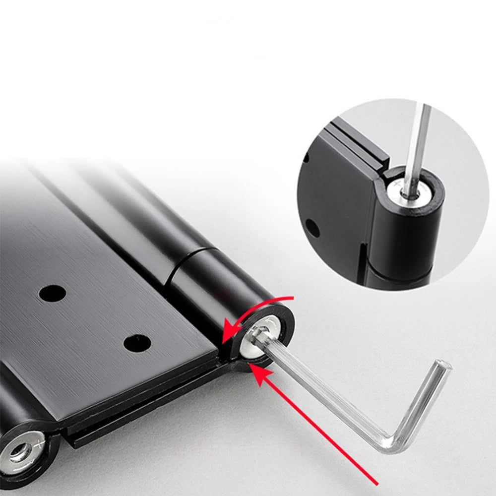 2Pcs 3-inch Stainless Steel Two-way Hinges,double Spring Hinges,denim Door Fence Automatic Closing Hinges Silver,Black W/Screws Oasis Select