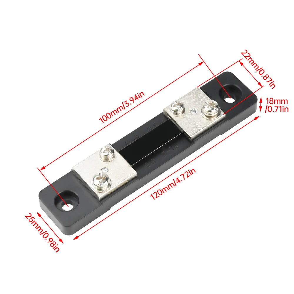 1pcs 50A 75mV Amp Meter Ammeter 0-50A Shunt Resistors Resistance for DC Current Measure Oasis Select