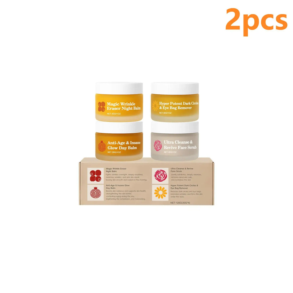 Day & Night Face Cream Set | Hyaluronic Acid + Eye & Scrub Skincare Set Oasis Select 2 set