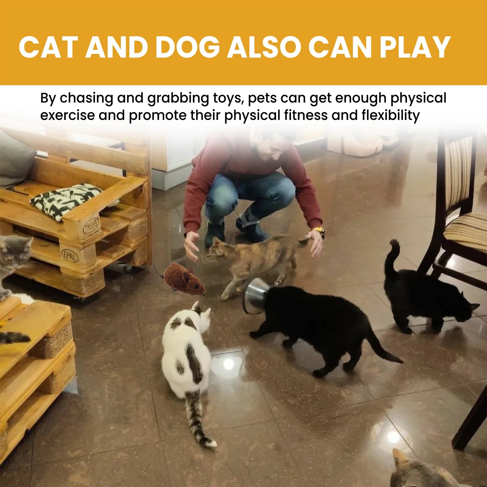 Cat Mouse Toy Interactive Squeaky Realistic Plush Self Moving Hunting Exercise Boredom Relief For Cats Dogs Daily Pet Supplies Oasis Select
