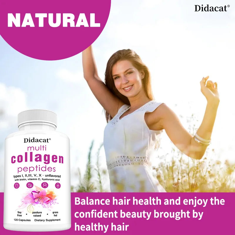 Multi-collagen Peptides - Anti-aging, Brightening Skin Tone, Firming Skin, Hair, Nail, Skin, and Joint Health Supplements Oasis Select