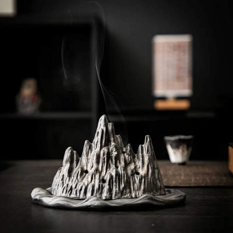 Zen Mountain Creative Ceramic Home Aroma Burner Sandalwood Incense Supplies Tea Ceremony Ornament Incense Burner Oasis Select