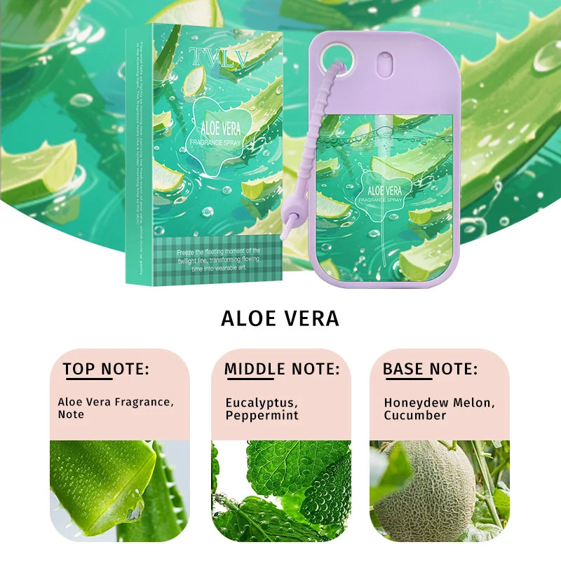 TVLV Strawberry Alcohol-Free Fragrance Spray 48ml – Gift Fragrance Body Spray Oasis Select 07 ALOE VERA