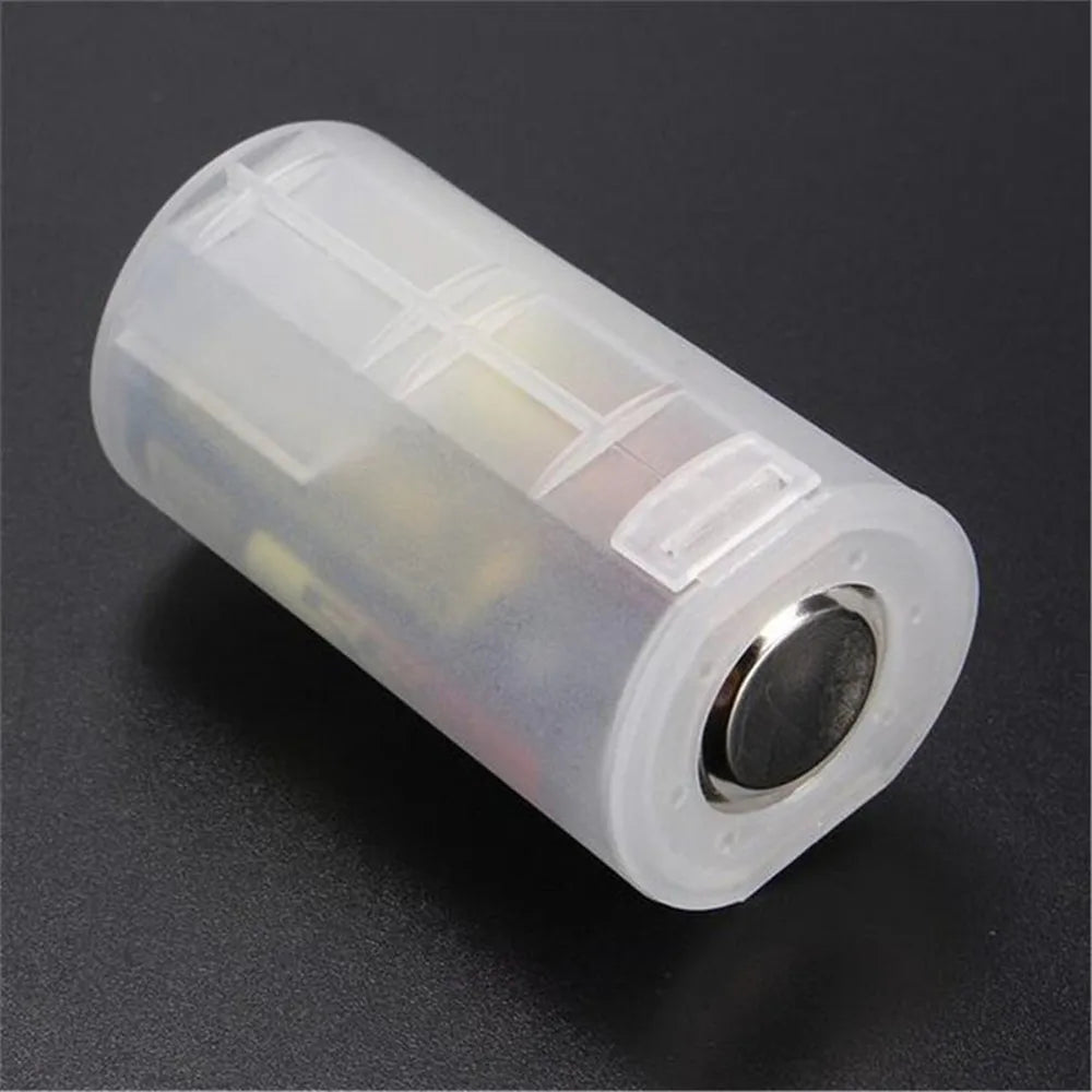 1pcs White 2 AA To D Size Battery Holder Conversion Adapter Switcher Converter Case Wholesale Price Oasis Select