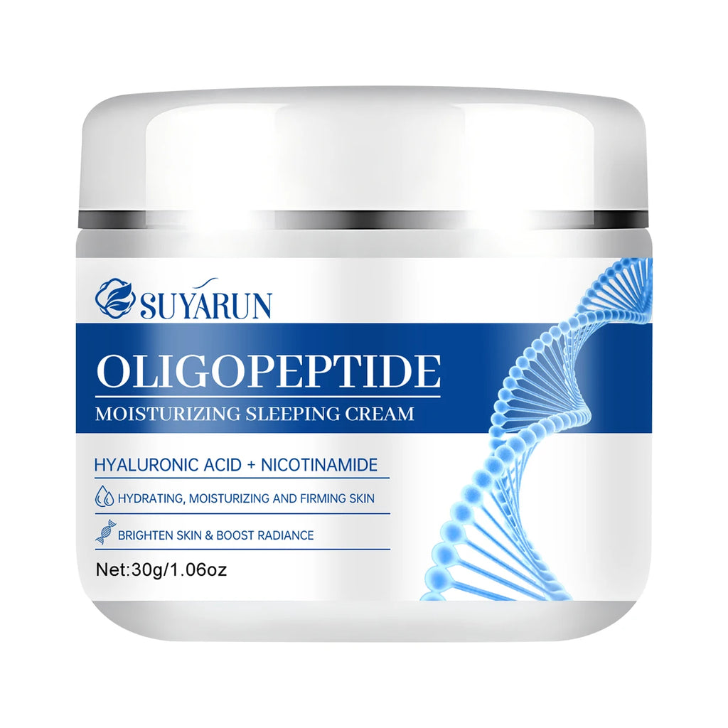 SUYARUN Oligopeptide Sleeping Cream Hydrating Night Moisturizer Anti-Aging Repair Firming Cream for Dry Sensitive Skin. Oasis Select 30g