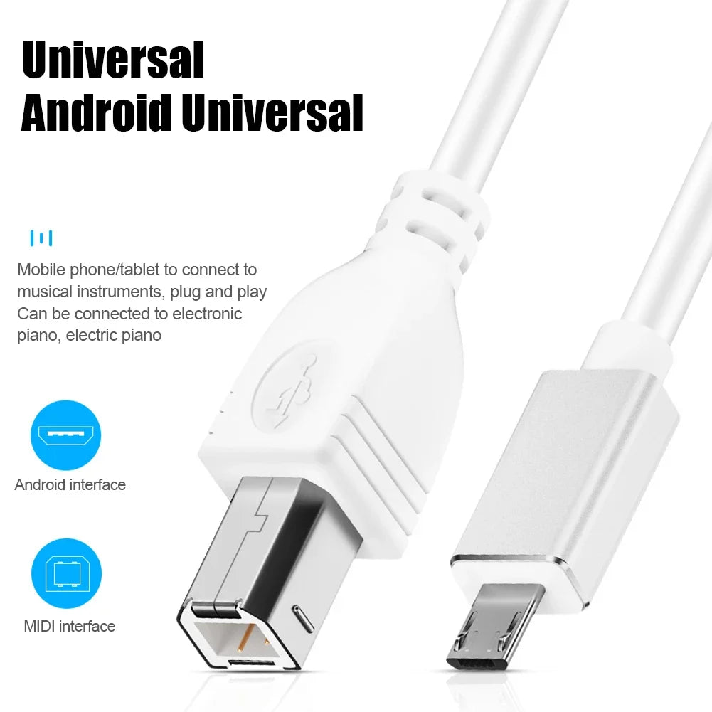 USB Micro/Type-C to USB-B MIDI Cable | Keyboards & Instruments