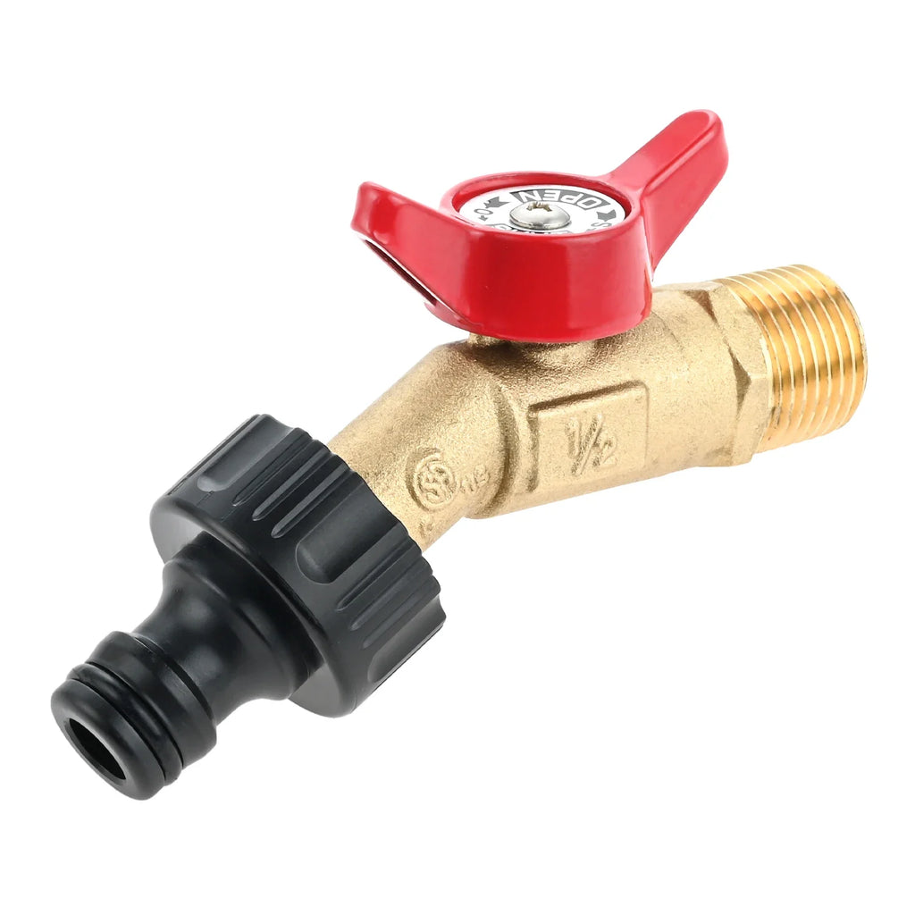 1Set IBC Tote Adapter for 275-330 Gallon Water Tank Fittings 2.44" Fine & 2.36" Coarse Thread 1/2" MNPT ×3/4" GHT Valve Faucet Oasis Select