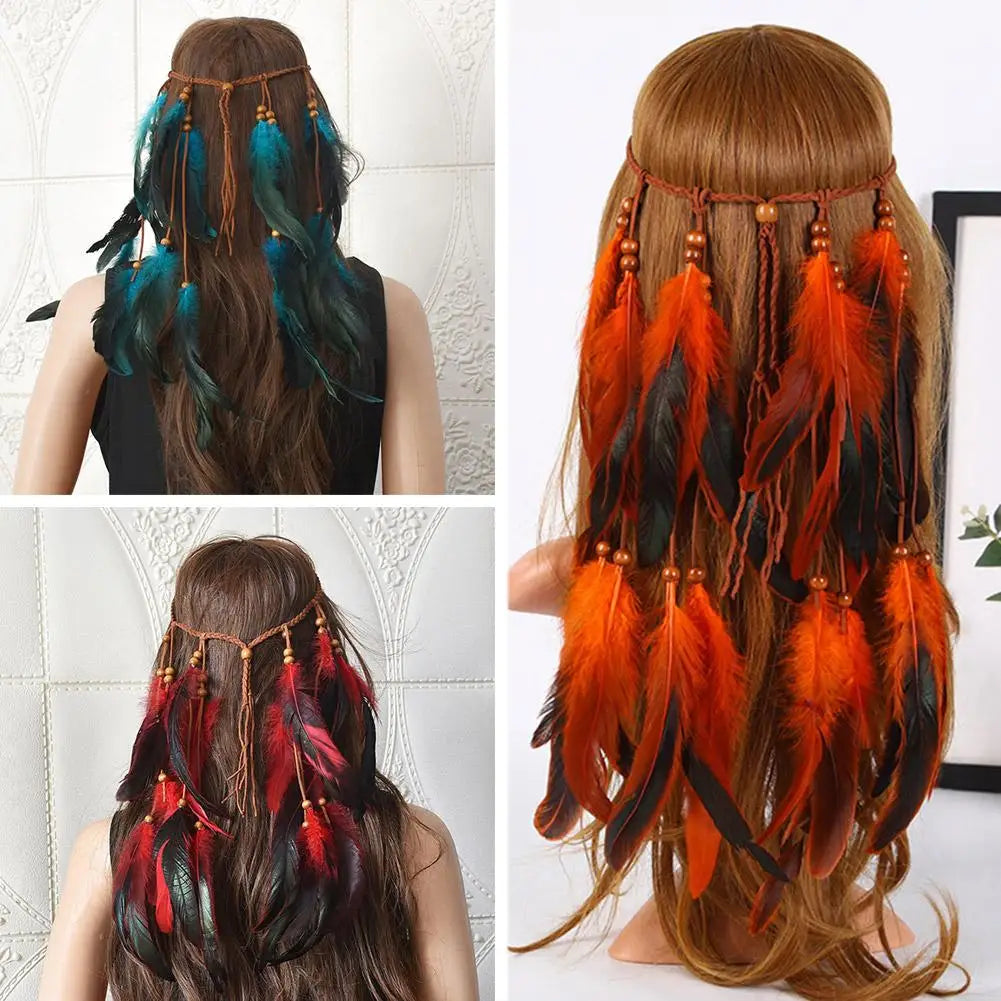 Bohemian Feather Headband – Carnival Costume & Festival