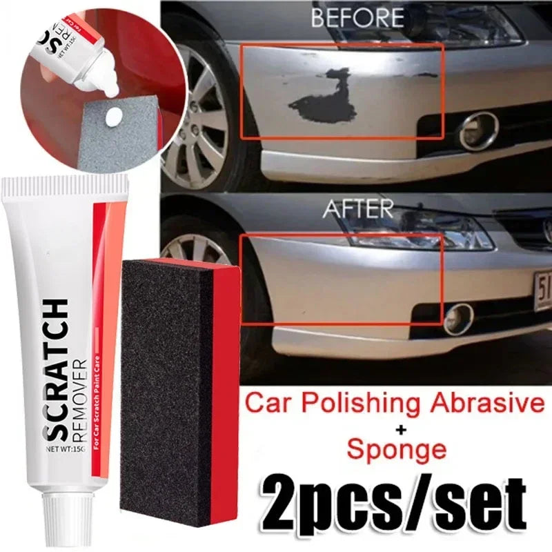 Car Scratch Remover with Sponge Car Polishing Paste Multifunction Protection Car Body Scratch Remover Kit for Car Motorcycles Oasis Select