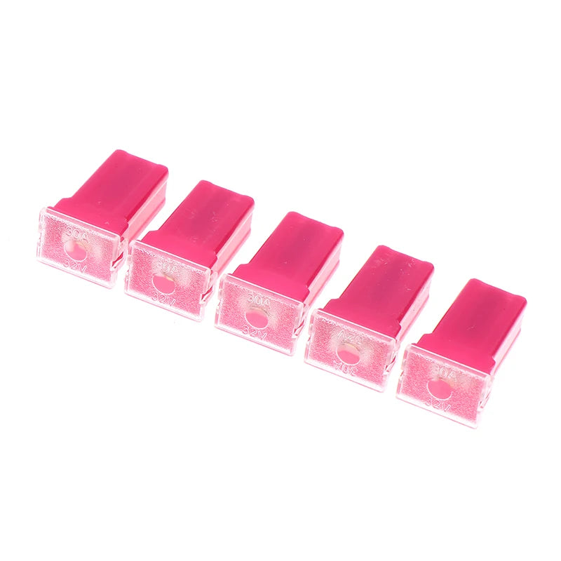 5pc Mini Square Fuse Set, 20A to 60A Size Range, Automotive Fuses with Plastic Storage Box Oasis Select 30A