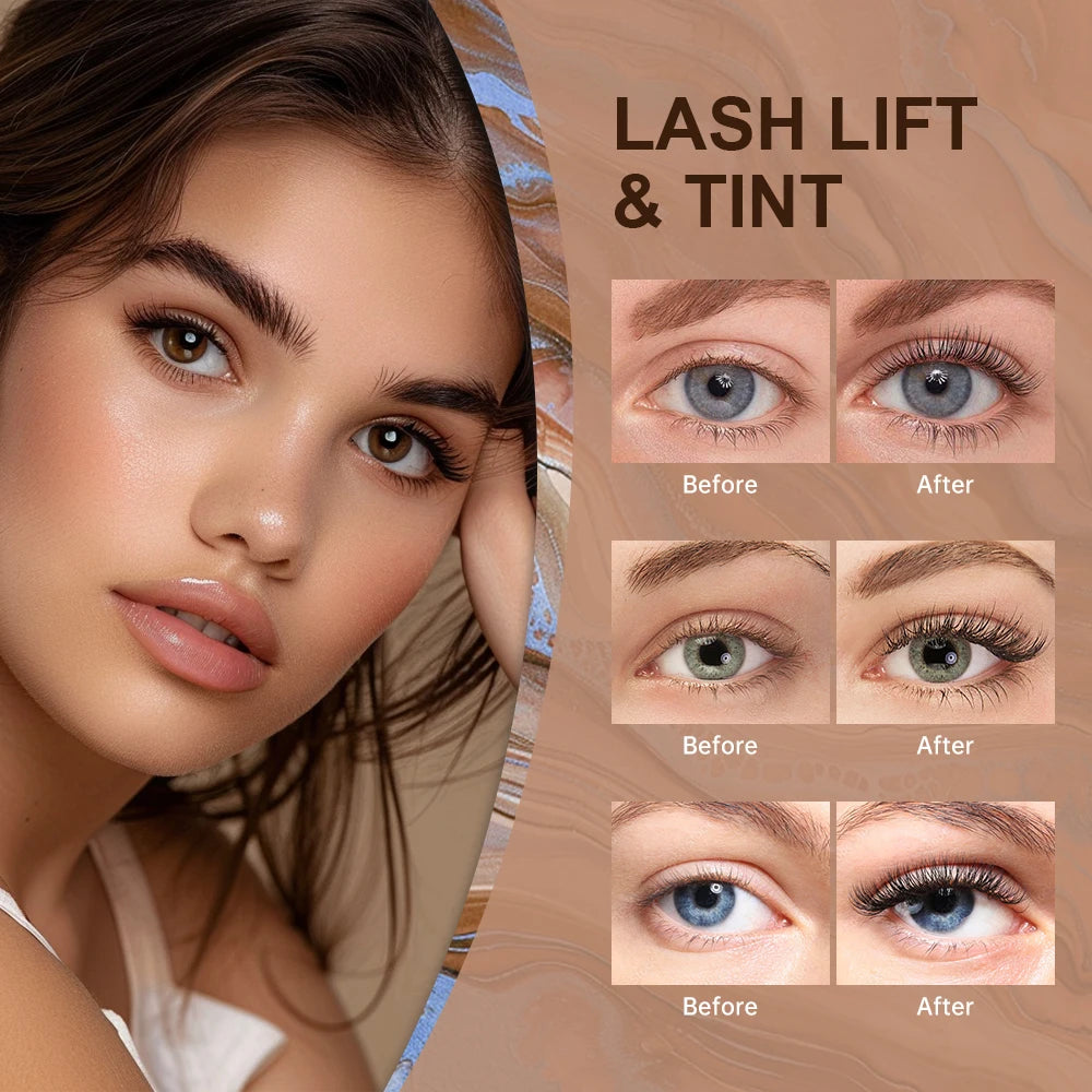 Lash Fast Lift And Tint Kit Professional Eyelash Perm Kit 2 in 1 Lashes Tint Brow Lashes Tint Brow Dye Eyes Makeup Tools Oasis Select