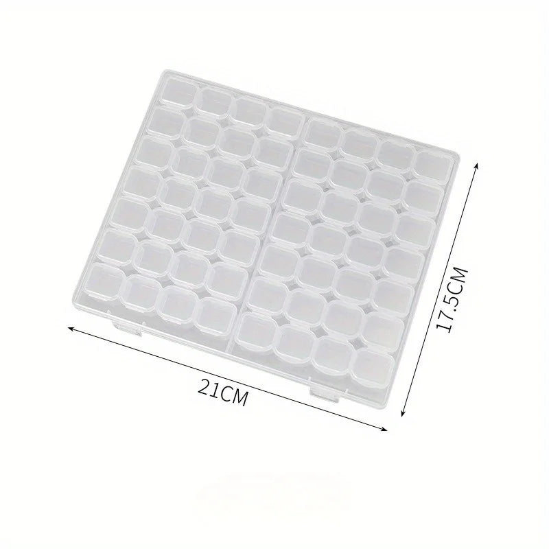 Transparent and Mix Colors Nail Art Tools Storage Box Compartment Organizers Transparent Plastic Storage Case Oasis Select