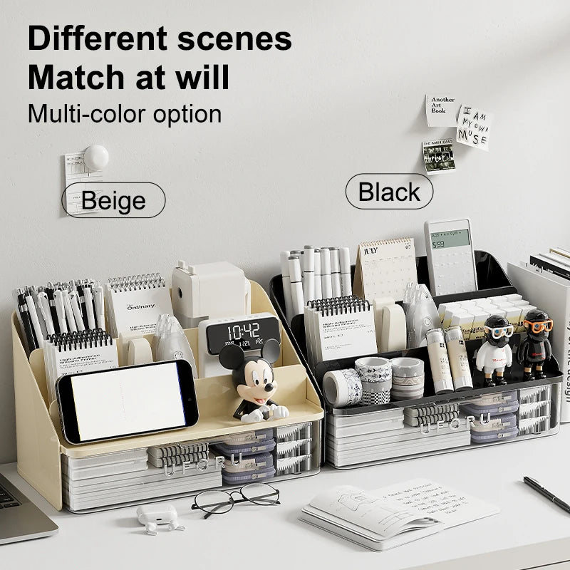Desk organizer, student stationery drawer, home and office organizer with pen holder, multi-purpose storage box Oasis Select