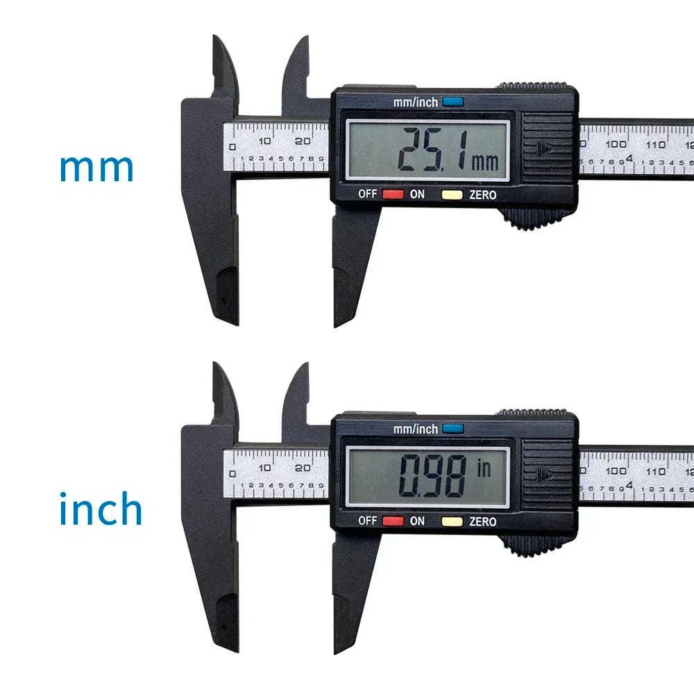 150mm Electronic Digital Caliper Carbon Fiber Dial Vernier Caliper Gauge Micrometer Measuring Tool Digital Ruler Plastic Caliper Oasis Select