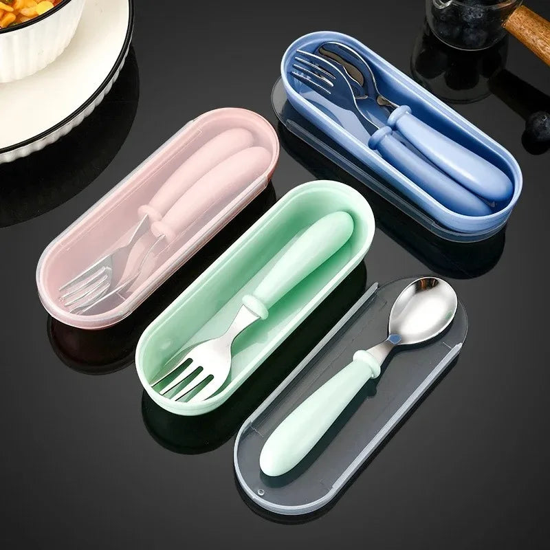 3-Piece 304 Stainless Steel Portable Cutlery Set – Spoon & Fork Portable Cutlery Set Oasis Select