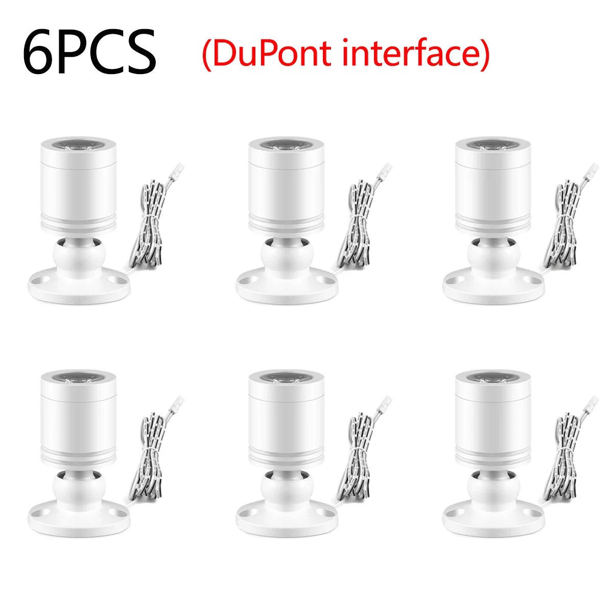 1/2/4/6/10Pcs a Pack Mini LED Spotlight 3W 12V Aluminum Shell Ceiling Wardrobe Wine Cabinet Surface Mount Home Wall Decor Lamp Oasis Select 6PCS White Shell White
