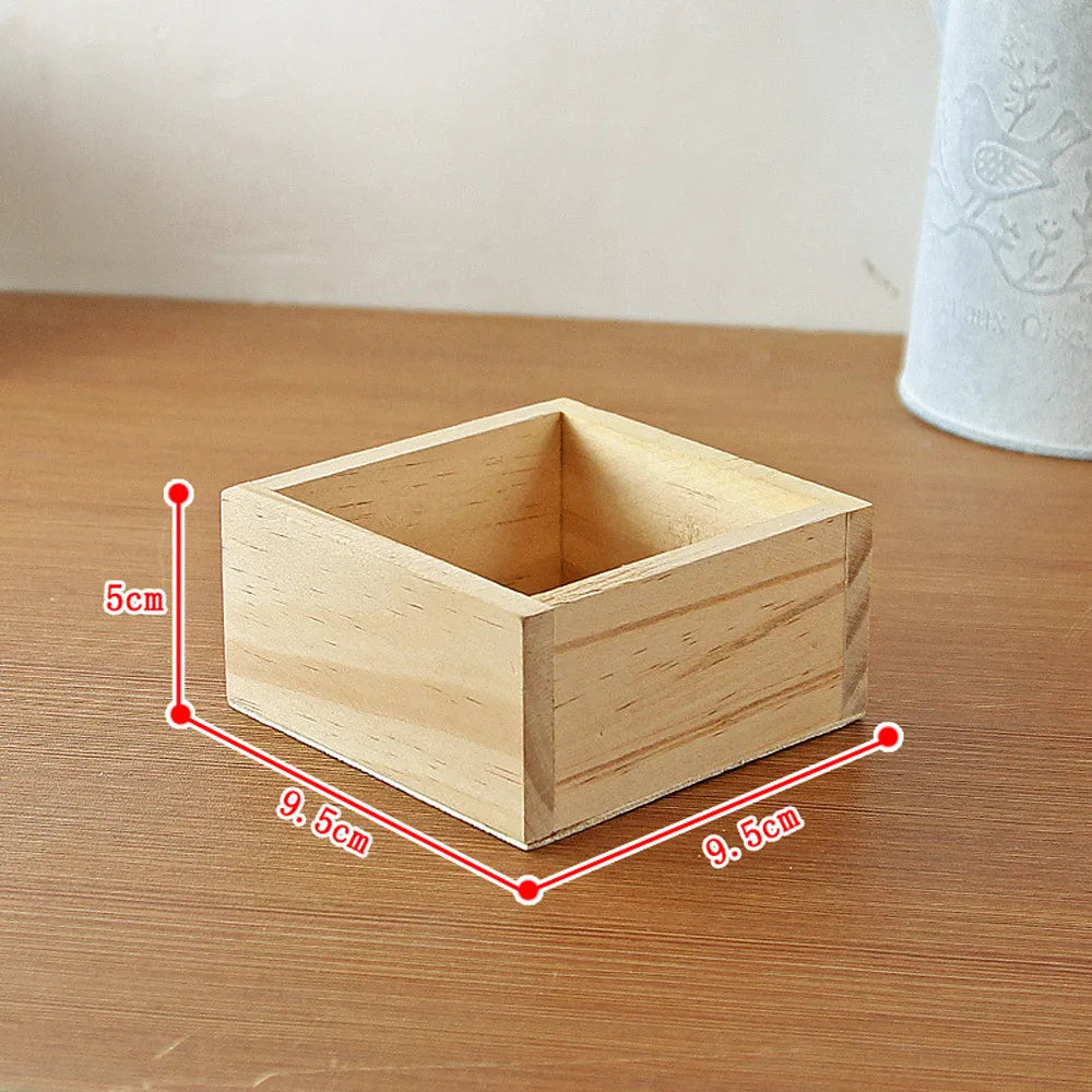 Unfinished Small Square Wooden Box – Craft Storage & Decor Wooden Storage Box Oasis Select