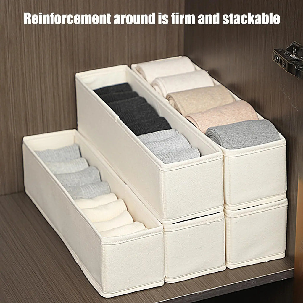 Long Storage Container Bin Space-Saving Foldable Fabric Storage Bins Durable and Stable Sock Underwear Organizer for Drawer Oasis Select Default Title