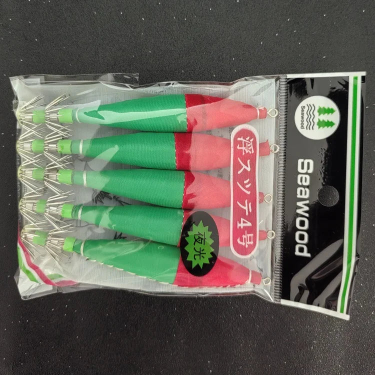 5pcs multi-color strong luminous squid needle 4.0 # octopus hook squid needle lure bait Oasis Select 10