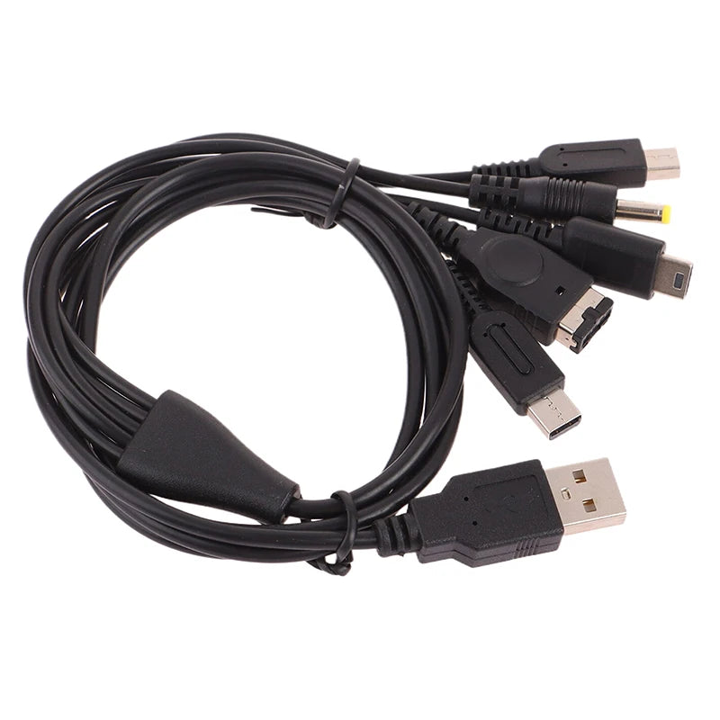 1.2M Cable Fast Charging Cable 5 In 1 USB Game Charger Cord Wire For New 3DS XL NDS Lite NDSI LL Wi I U GBA Oasis Select