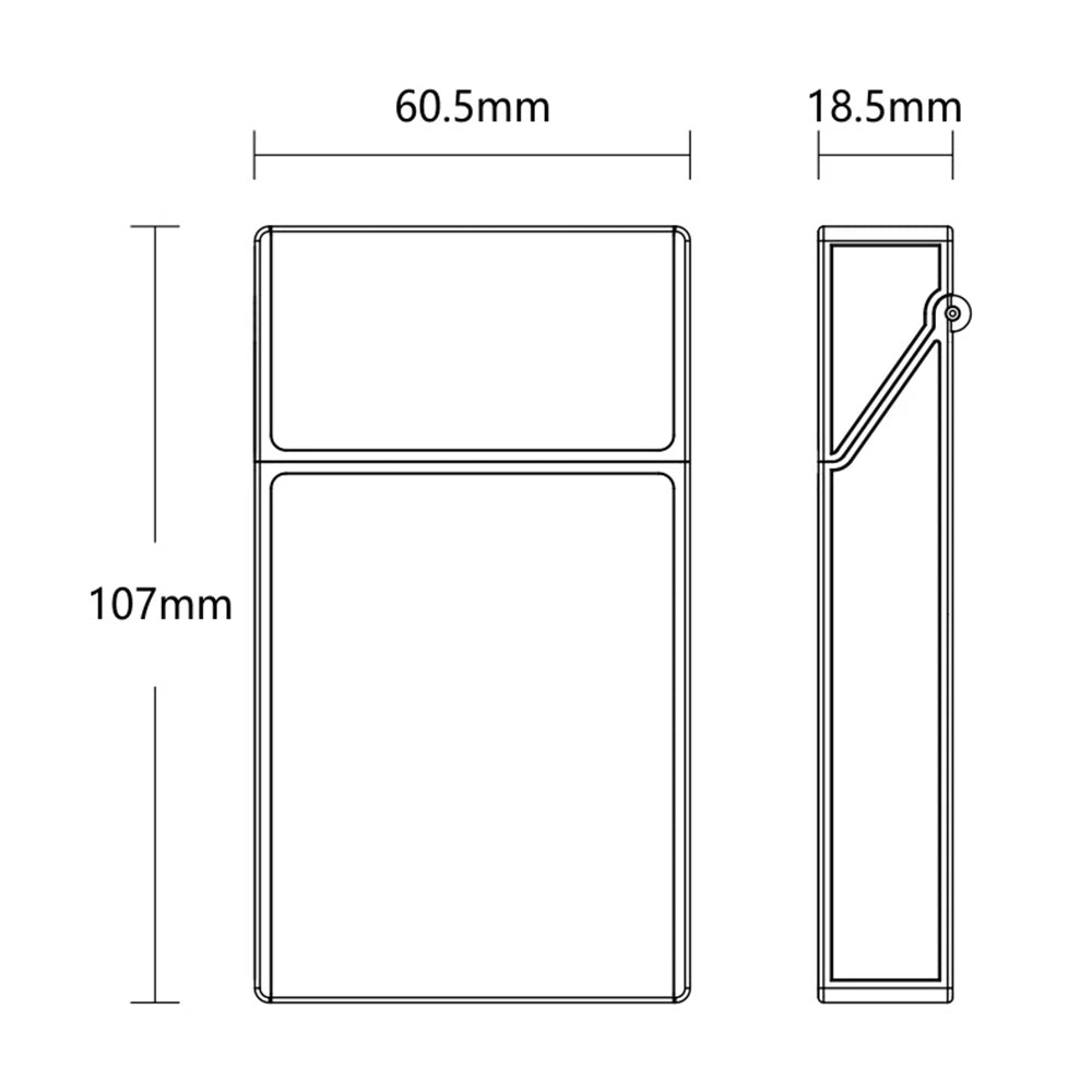 Long Cigarette Case Ultra Thin Flip Cover 20pcs Cigarettes For 100mm Storage Container Box Tobacco Case Smoking Tool Men's Gifts Oasis Select