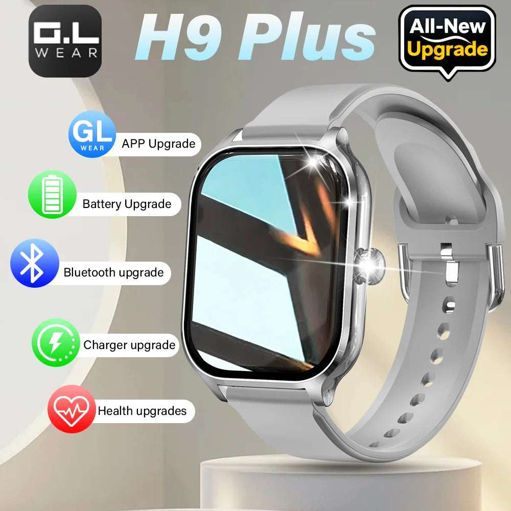 LAXASFIT H9 Smart Watch – Bluetooth Calls & Fitness Tracker Smart Watch Oasis Select H9 Plus Silvery