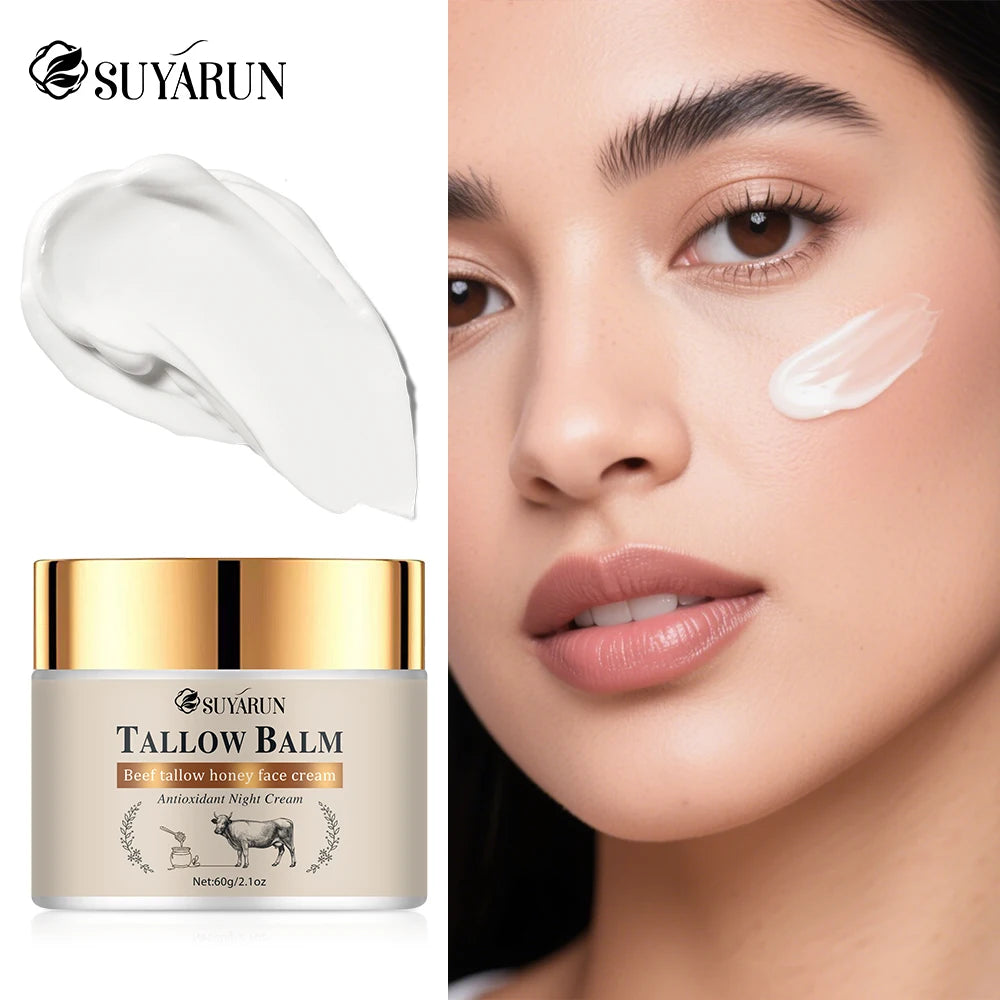 SUYARUN Tallow Face Cream – Honey & Olive Oil Moisturizer