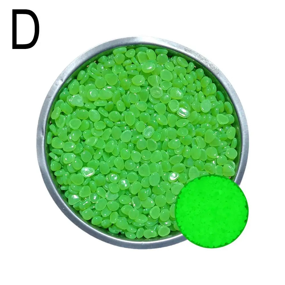 50Pcs Luminous Stones Fish Tank Aquarium Ornament Glow In The Dark Pebbles Outdoor Yard Lawn Path Walkways Decorations Oasis Select D