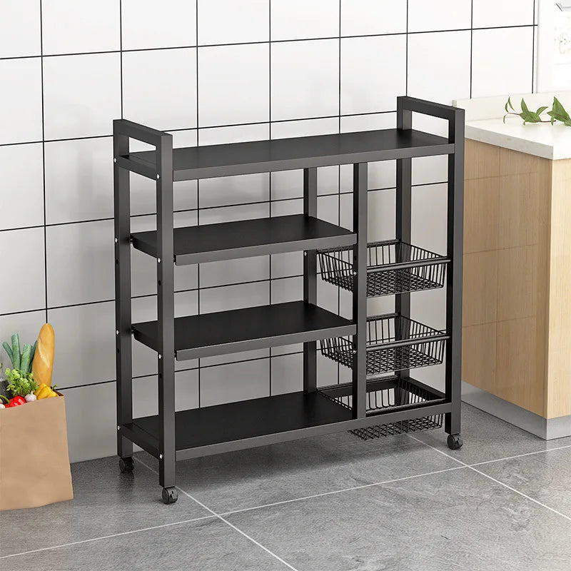 Kitchen storage rack Floor-to-ceiling multi-layer household fruit and vegetable basket storage rack Multifunctional storage rack Oasis Select