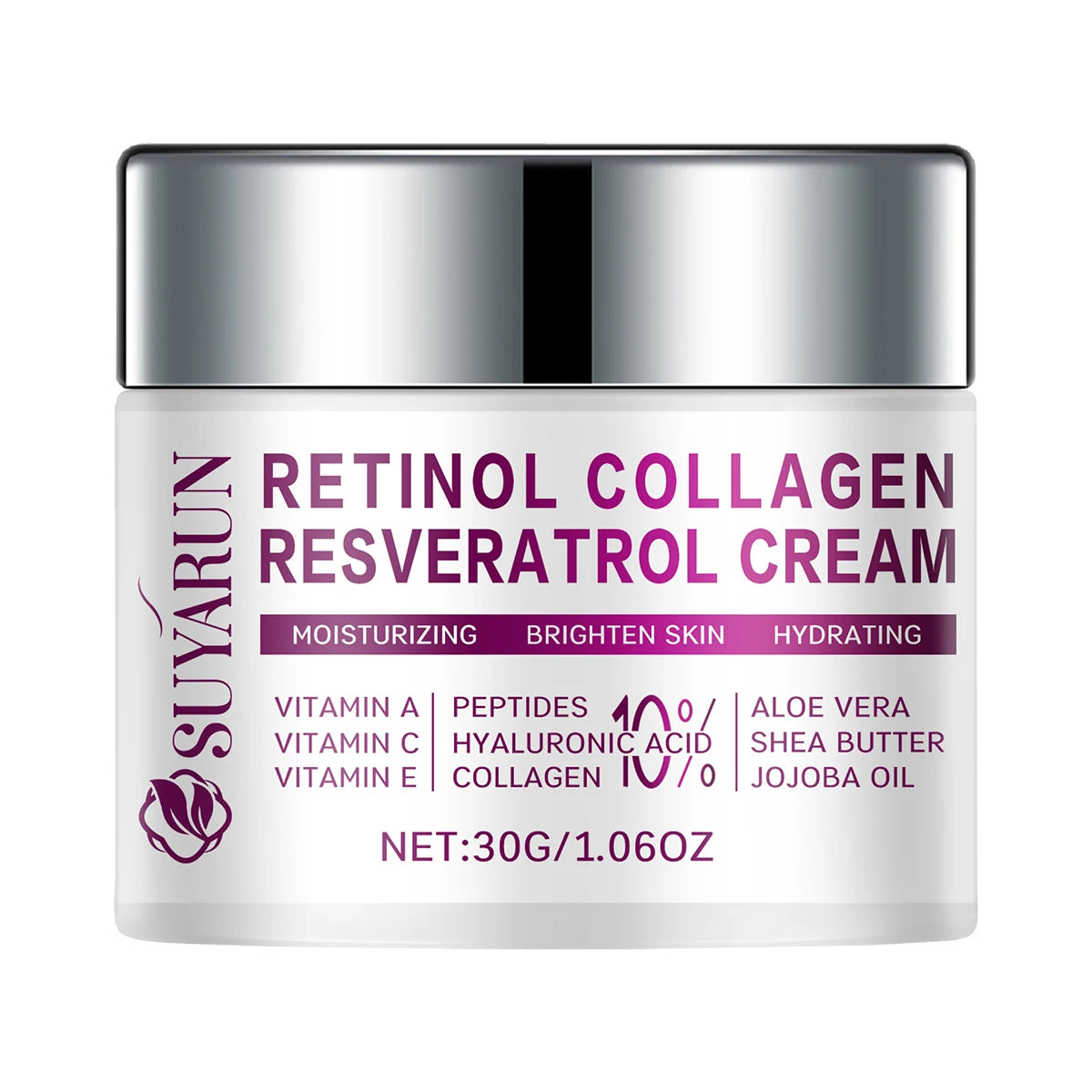 SUYARUN Retinol Resveratrol Night Cream – Firming & Brightening Night Face Cream Oasis Select 30g