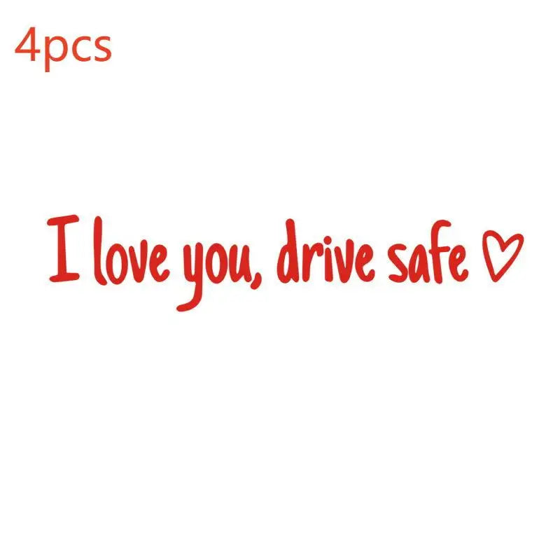 Drive Safe I Love You Rearview Mirror Decal - Waterproof Vinyl Car Mirror Sticker - Driving Safety Reminder Adhesive Oasis Select A7