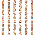 54pcs Squirrel Temporary Tattoo Stickers – Waterproof Cartoon
