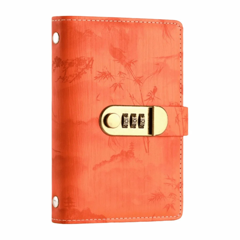 Waterproof Fixed Deposit Book Easy and Fun Multi Pockets Budget Bill Organizer Save Money with Password Lock Oasis Select Orange