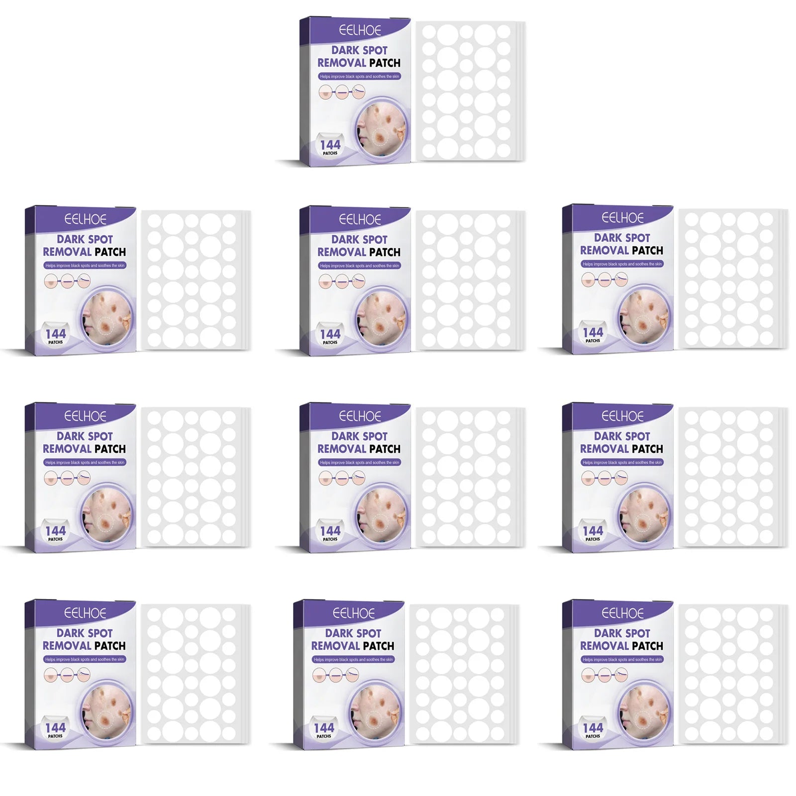 Face Dark Spot Correcting Patches Acne Patch Pimple Removal Concealer Brightening Lightening Melasma Invisible Spots Marks Cover Oasis Select 10 x 144pcs Boxed