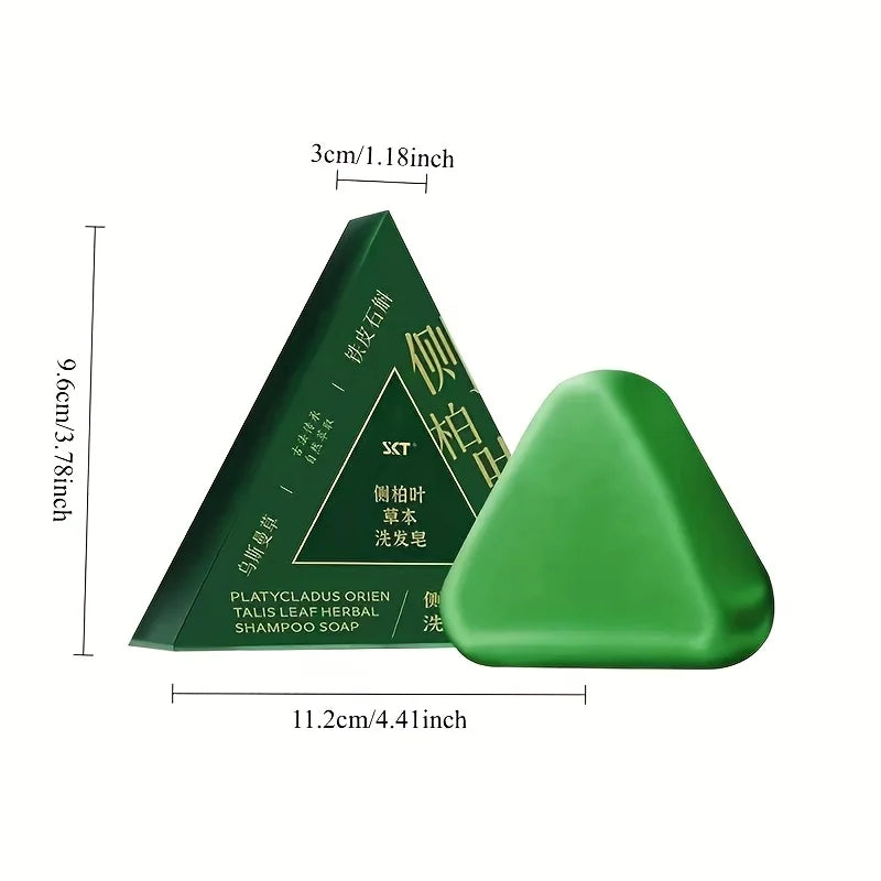 Cypress Leaf Usman Grass Shampoo Soap, rich in extracts of ginseng, side cypress leaves and other herbs, gently cleanses hair Oasis Select