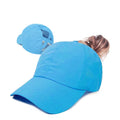 Women's mesh breathable baseball cap with back strap, crossed ponytail hat, quick drying hat, running fitness adult Oasis Select 6 Adjustable >8Y