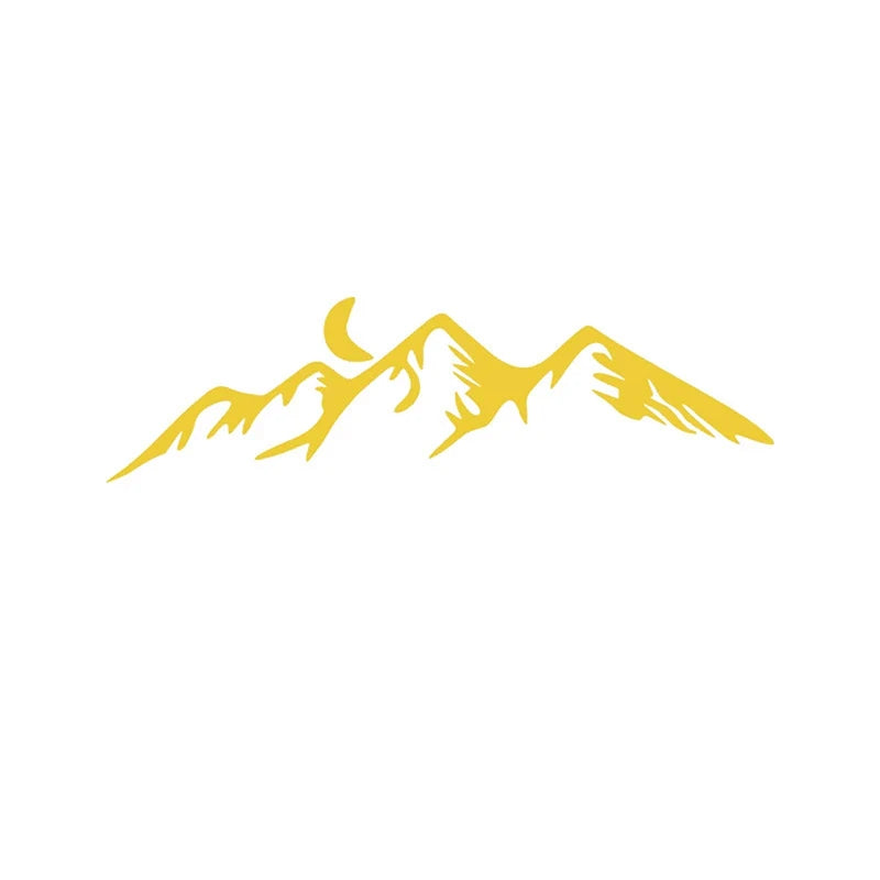 Mountain Moon Outdoor Personalized Car Rear View Mirror Makeup Mirror Decorative Stickers Helmet Mug Laptop Cell Phone Cute Mini Oasis Select Yellow