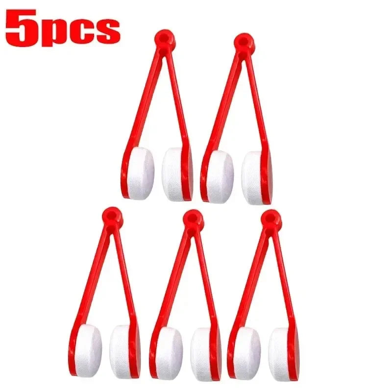 1/2/5pcs Portable Mini Glasses Cleaning Brush Multifunctional Mini Brush Microfiber For Sunglasses Wipe Cleaner Accessory Tools Oasis Select Red 5pcs