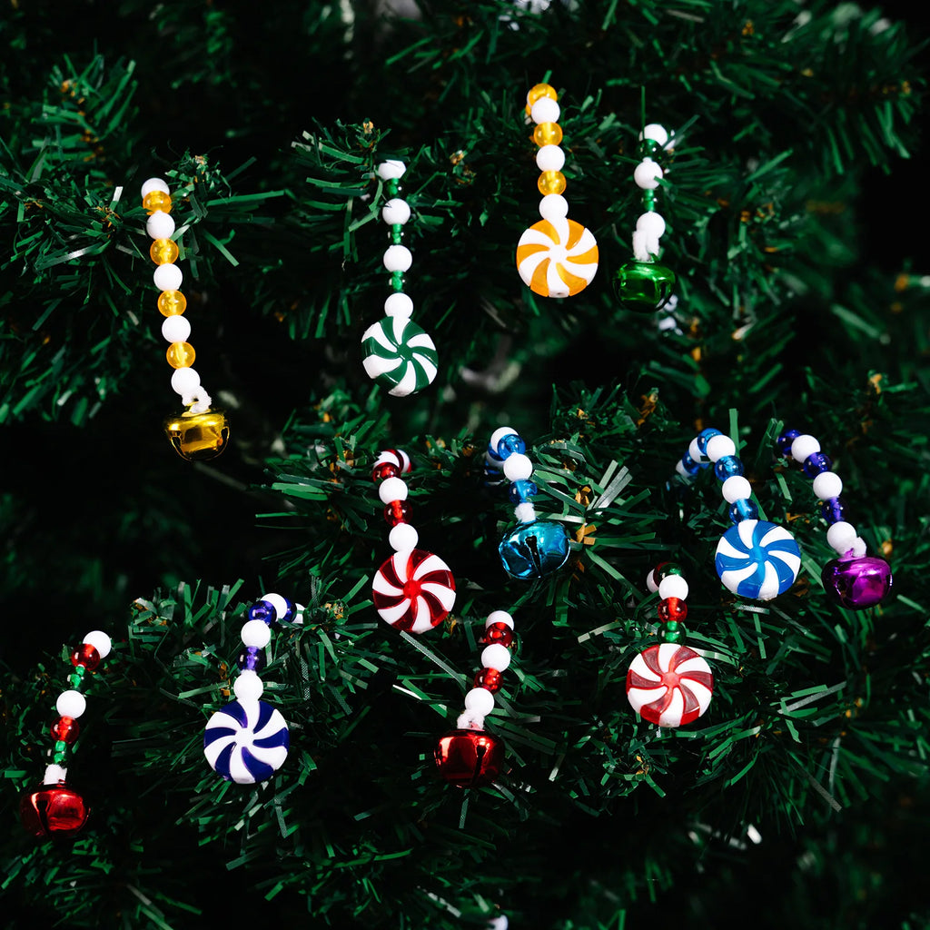 Christmas Candy Cane Curly Picks – Red & White Xmas Ornaments