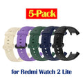 5-Pack Silicone Bands for Xiaomi Redmi Watch 2 Lite – Mixed Colors Smartwatch Band Set Oasis Select 5 Mixed color