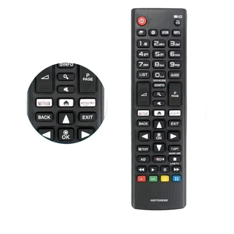 For LG TV Remote Control AKB75095308 Replacement for LG Smart TV UJ UK UM UN UP UQ LJ LK Series Infrared Remote No Setup Needed Oasis Select