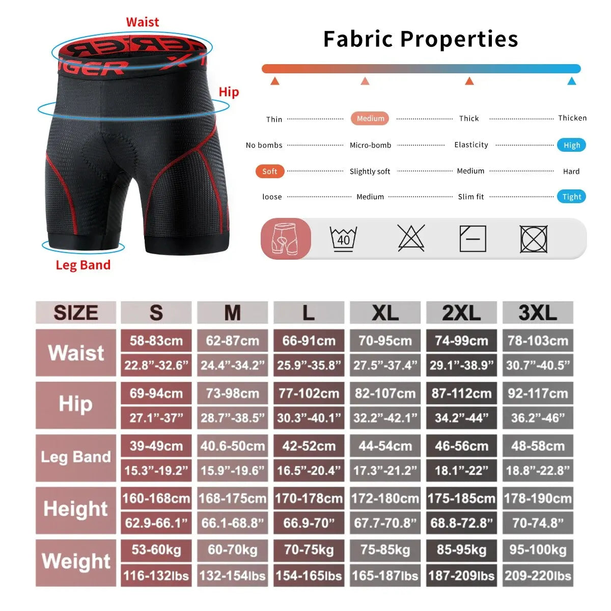 X-TIGER Cycling Shorts Breathable Mesh Cycling Underwear Gel Pad Shockproof MTB Bike Shorts Bicycle Underwear Oasis Select
