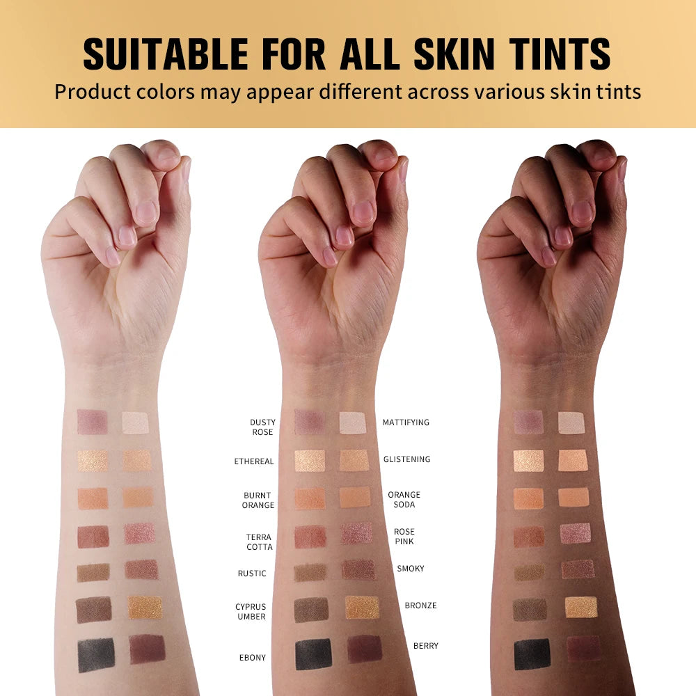 14-Color Eyeshadow Palette – Matte, Shimmer & Glitter | Lakerain Eyeshadow Palette Oasis Select
